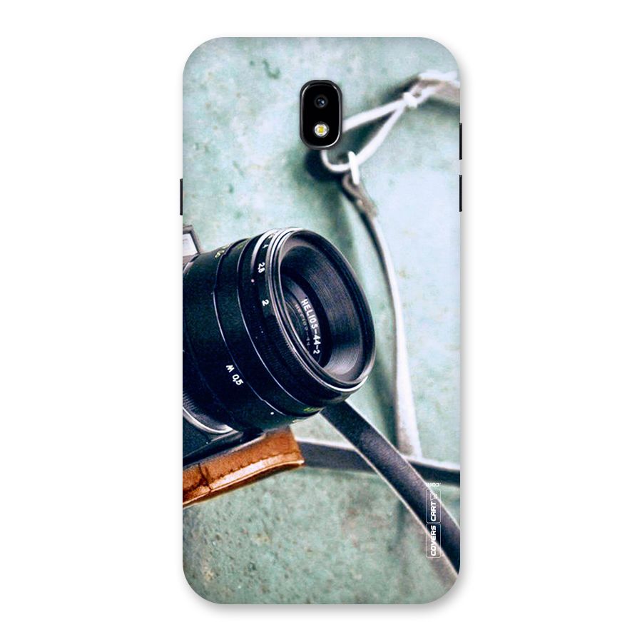 Leather Camera Lens Back Case for Galaxy J7 Pro