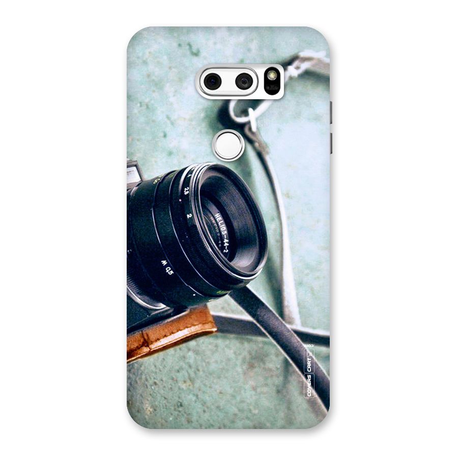Leather Camera Lens Back Case for LG V30
