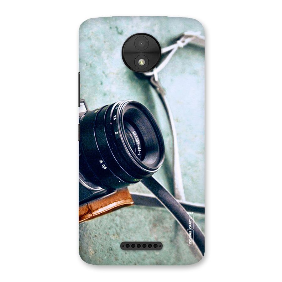 Leather Camera Lens Back Case for Moto C