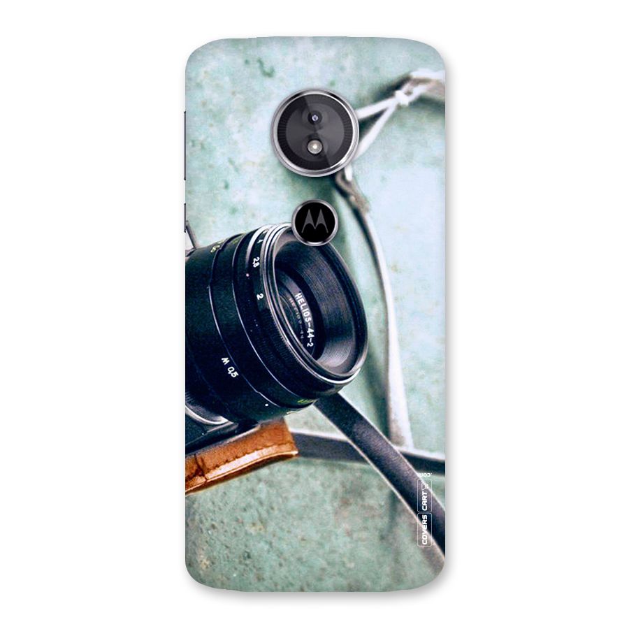 Leather Camera Lens Back Case for Moto E5