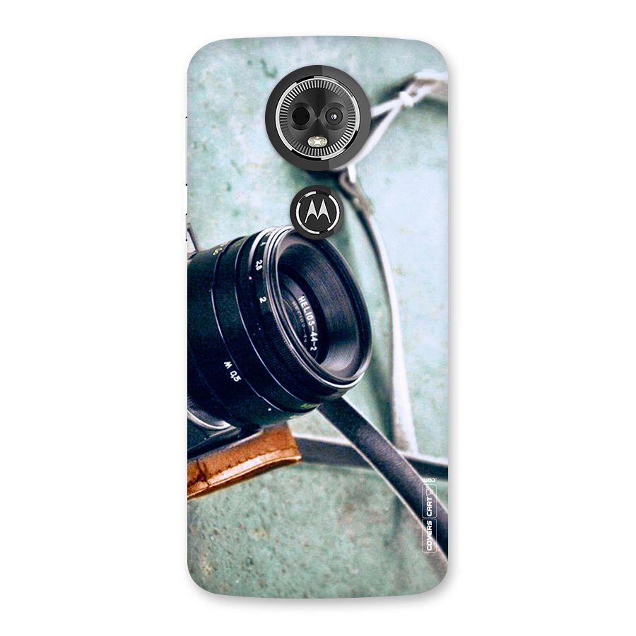 Leather Camera Lens Back Case for Moto E5 Plus