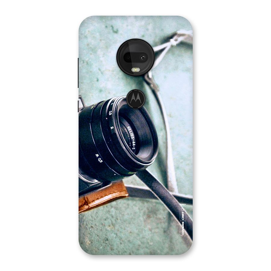 Leather Camera Lens Back Case for Moto G7