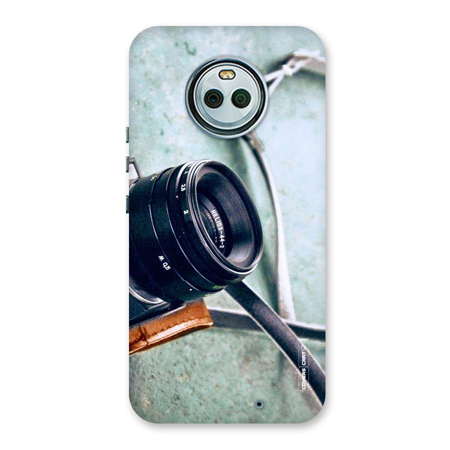 Leather Camera Lens Back Case for Moto X4