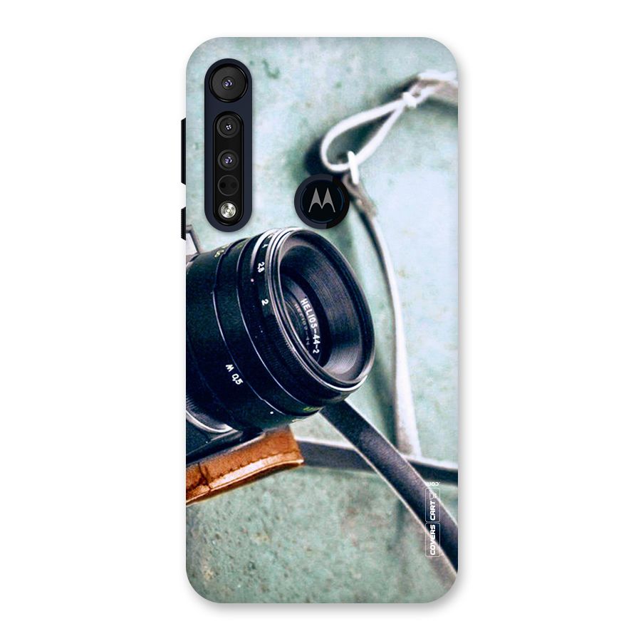 Leather Camera Lens Back Case for Motorola One Macro