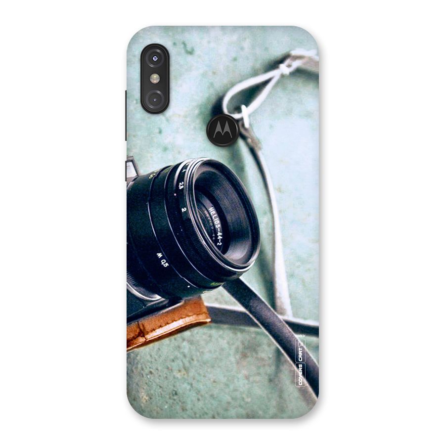 Leather Camera Lens Back Case for Motorola One Power