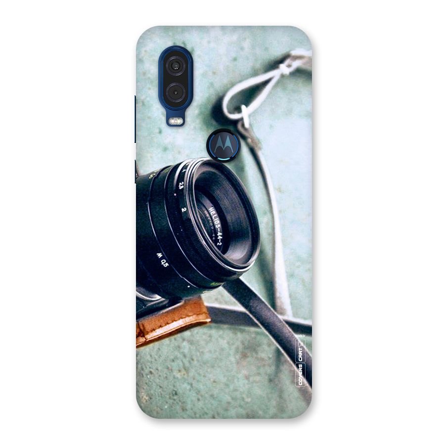 Leather Camera Lens Back Case for Motorola One Vision