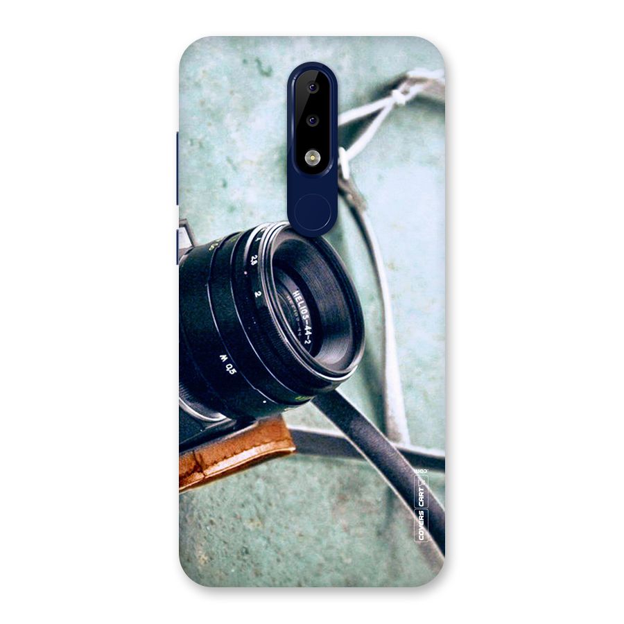 Leather Camera Lens Back Case for Nokia 5.1 Plus