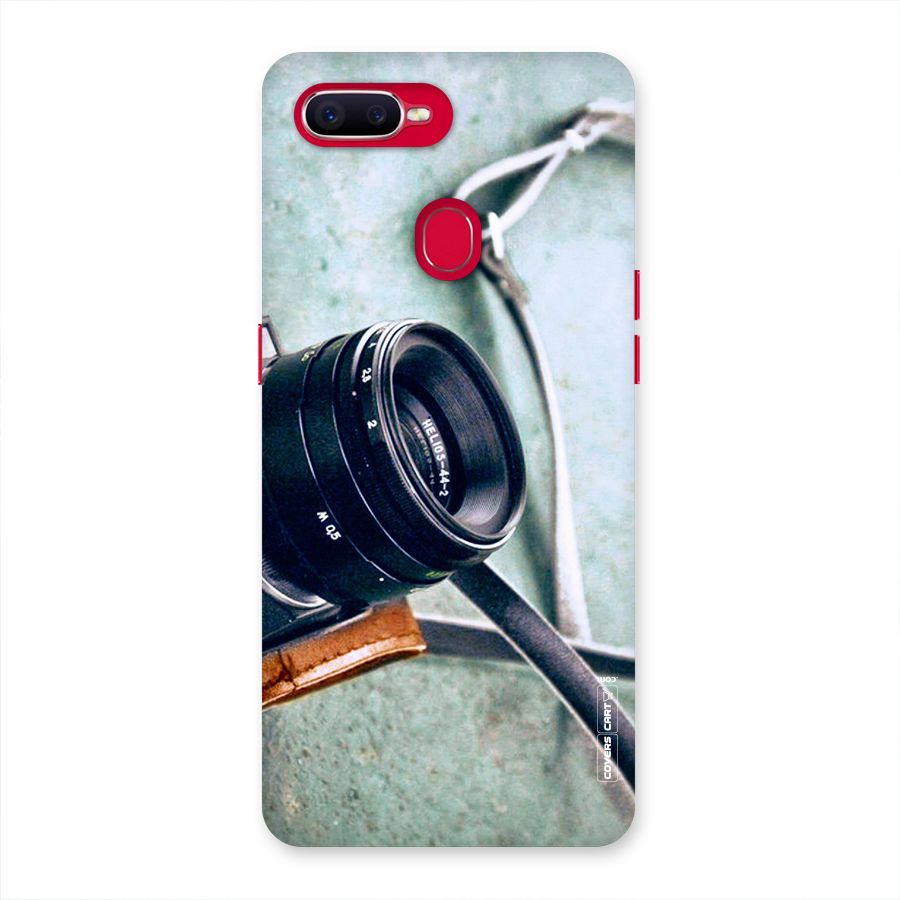 Leather Camera Lens Back Case for Oppo F9 Pro