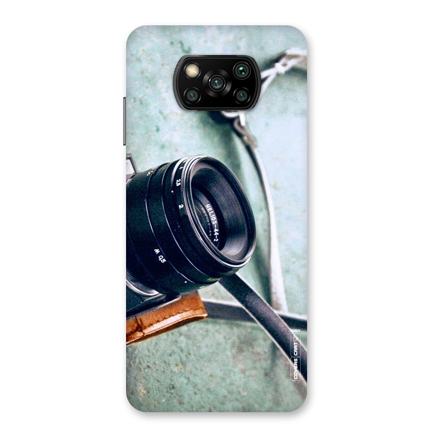 Leather Camera Lens Back Case for Poco X3