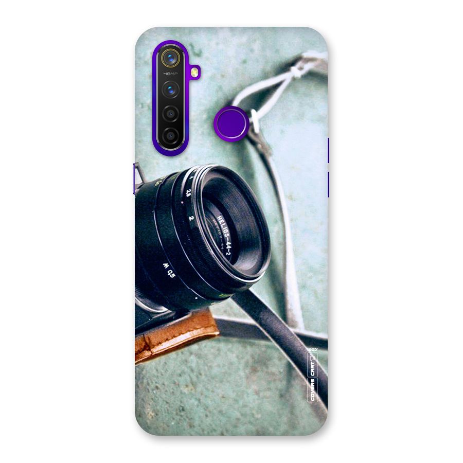 Leather Camera Lens Back Case for Realme 5 Pro