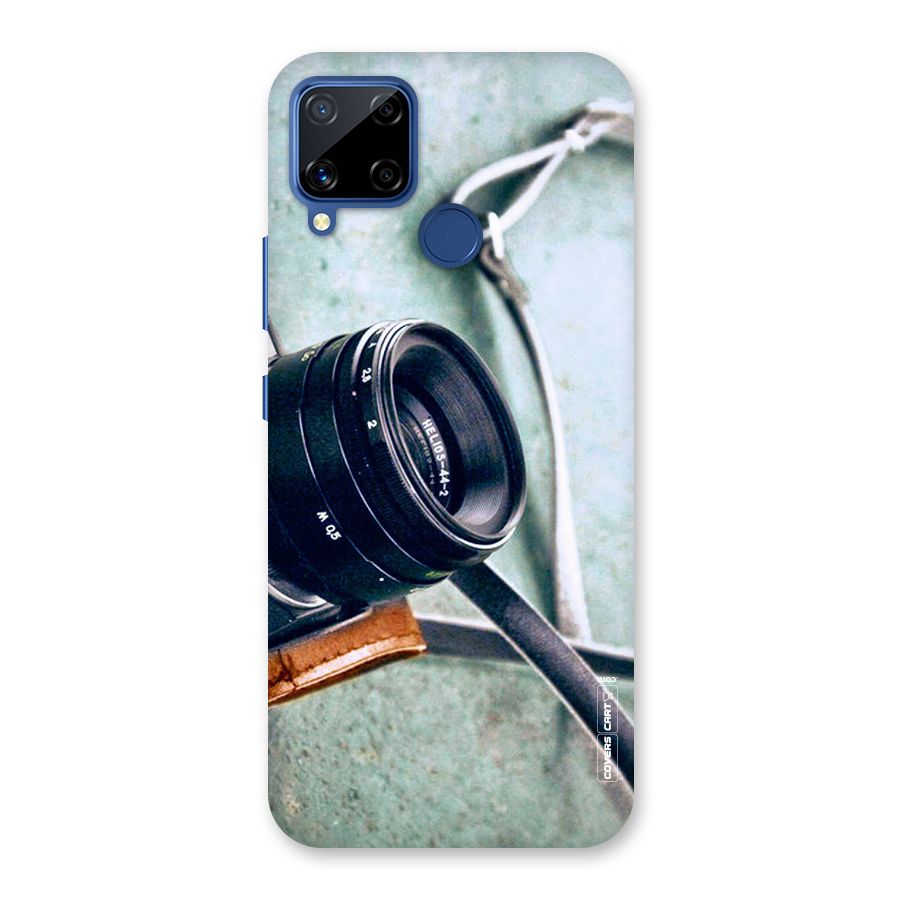 Leather Camera Lens Back Case for Realme C15