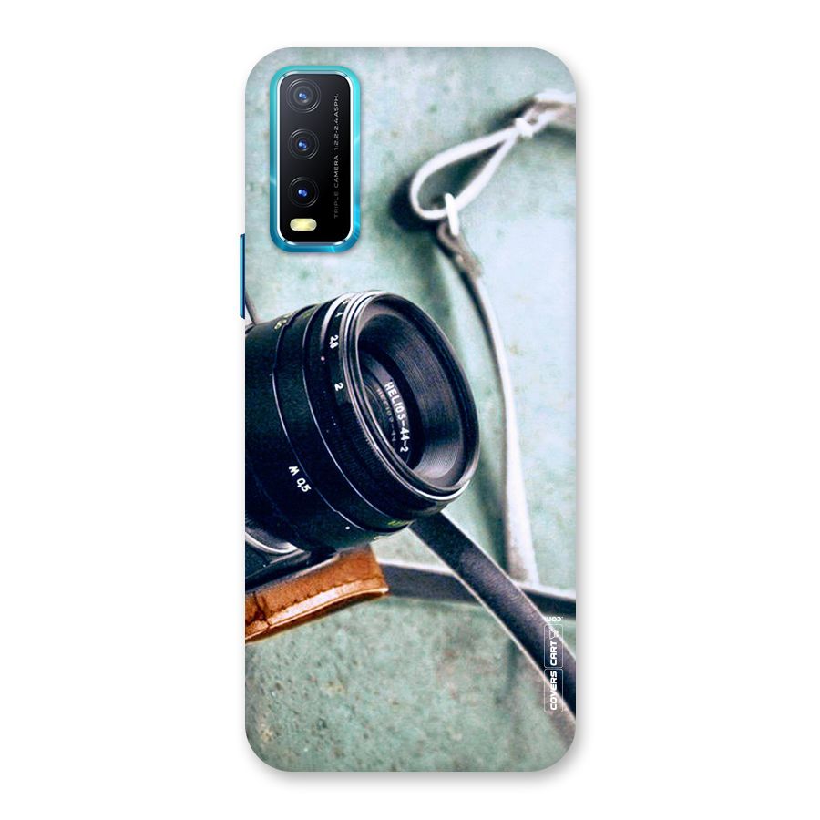Leather Camera Lens Back Case for Vivo Y20G