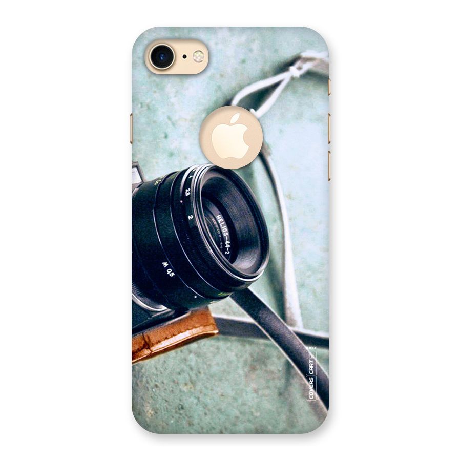 Leather Camera Lens Back Case for iPhone 7 Logo Cut