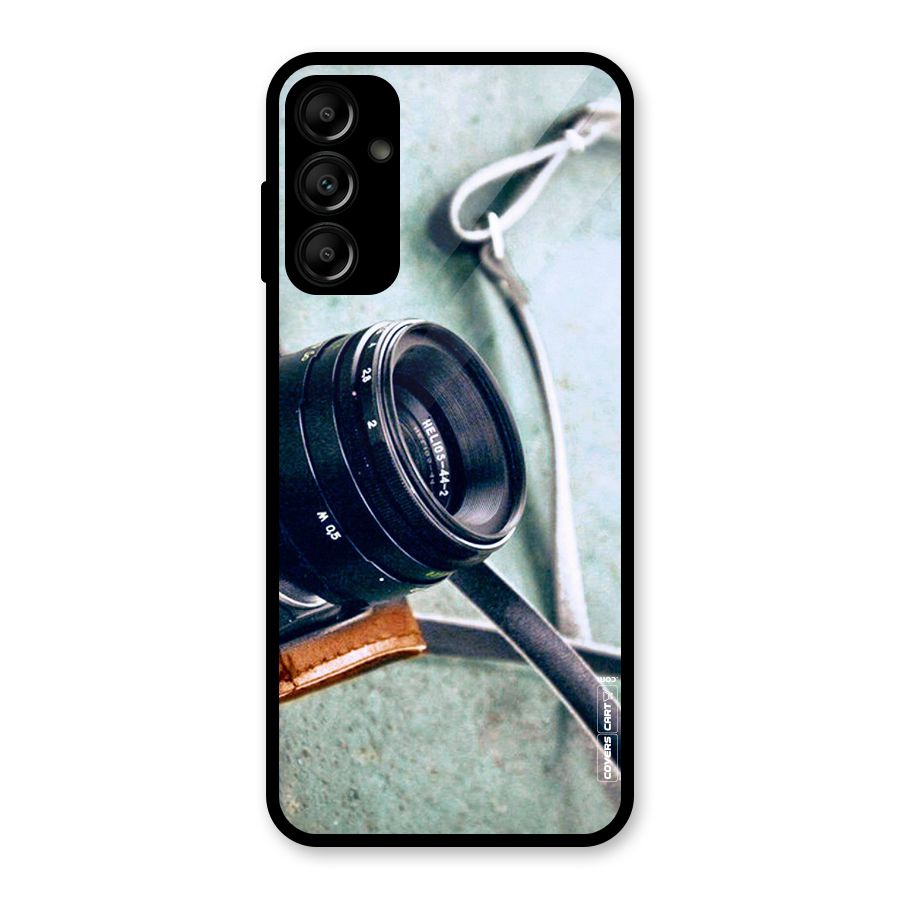 Leather Camera Lens Glass Back Case for Galaxy A14 5G