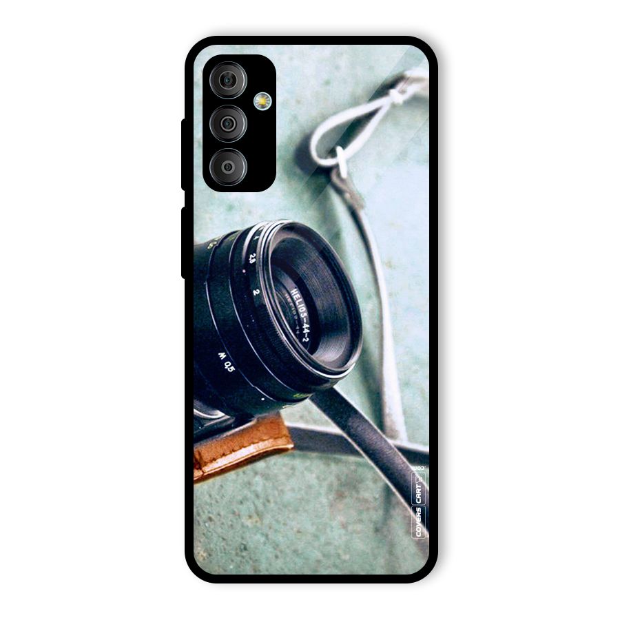 Leather Camera Lens Glass Back Case for Galaxy F23