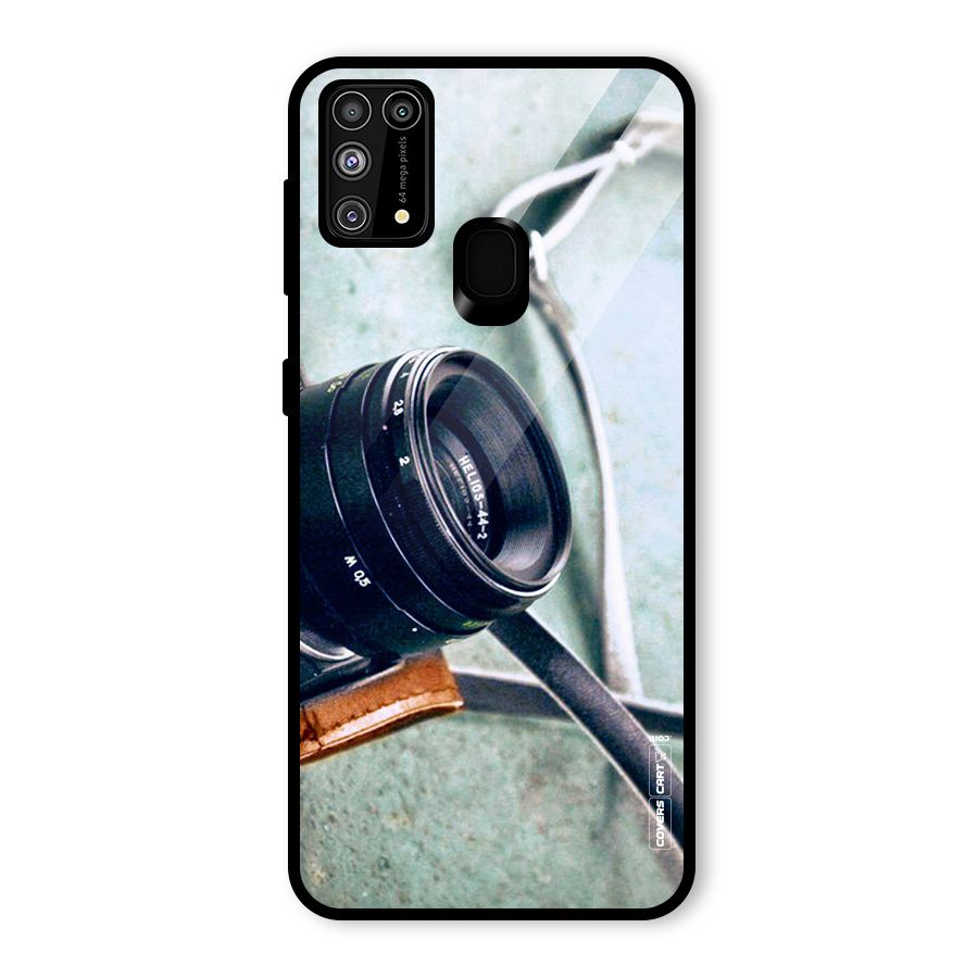 Leather Camera Lens Glass Back Case for Galaxy F41