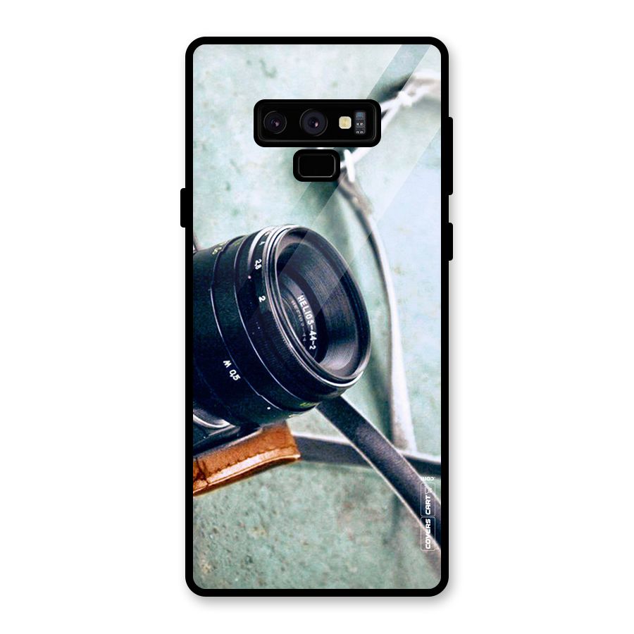 Leather Camera Lens Glass Back Case for Galaxy Note 9