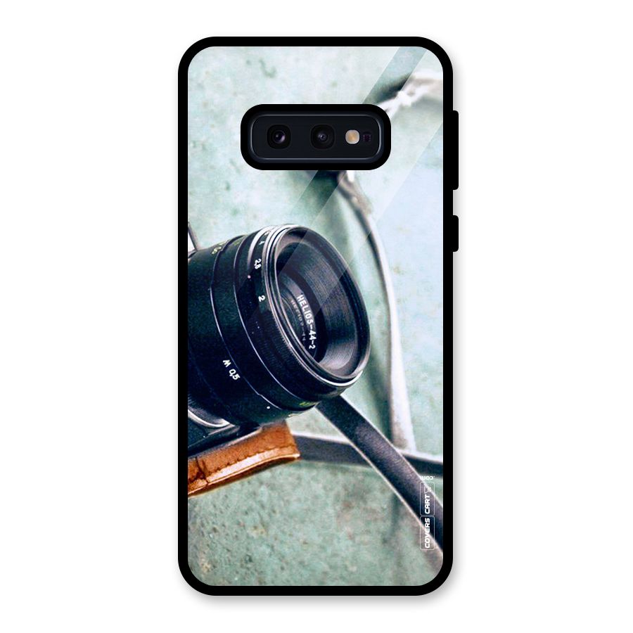 Leather Camera Lens Glass Back Case for Galaxy S10e