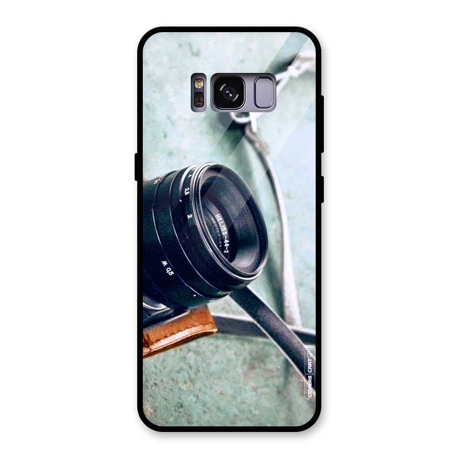 Leather Camera Lens Glass Back Case for Galaxy S8