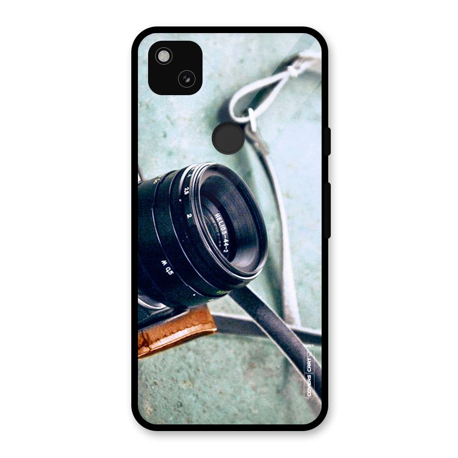 Leather Camera Lens Glass Back Case for Google Pixel 4a