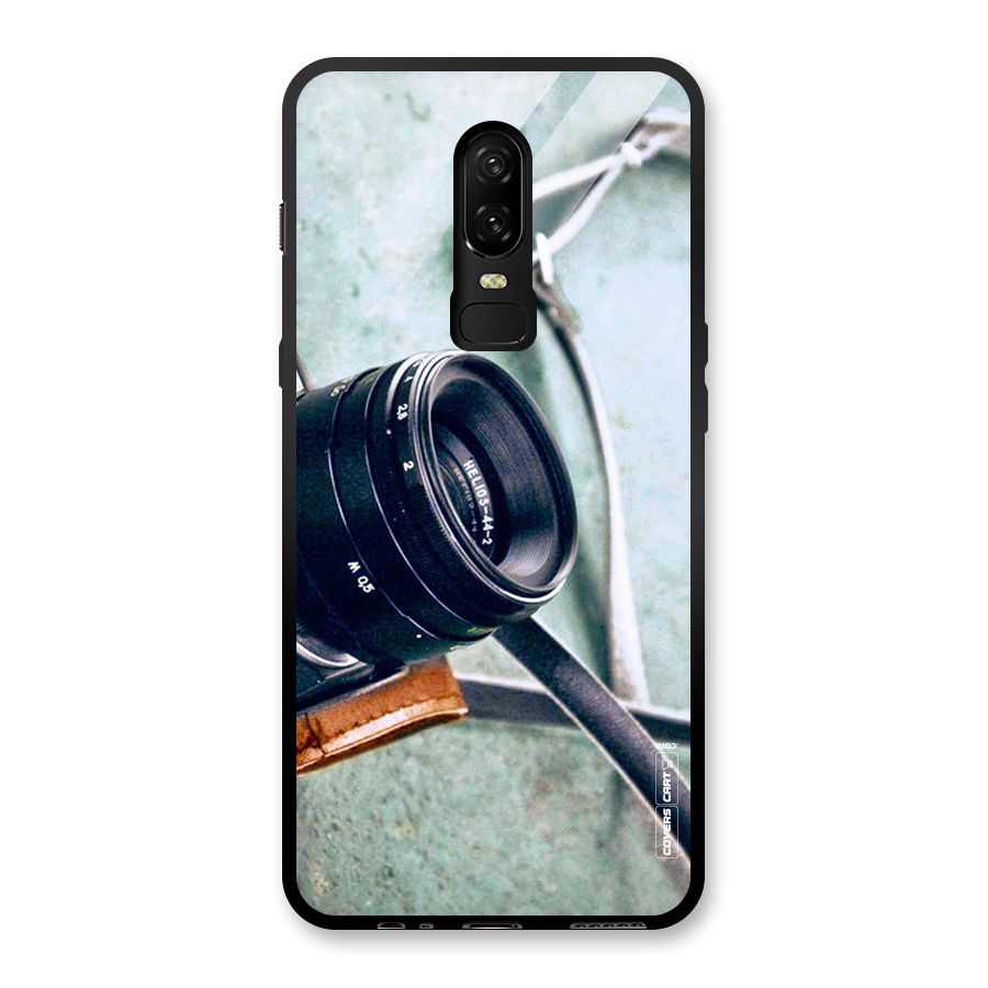 Leather Camera Lens Glass Back Case for OnePlus 6