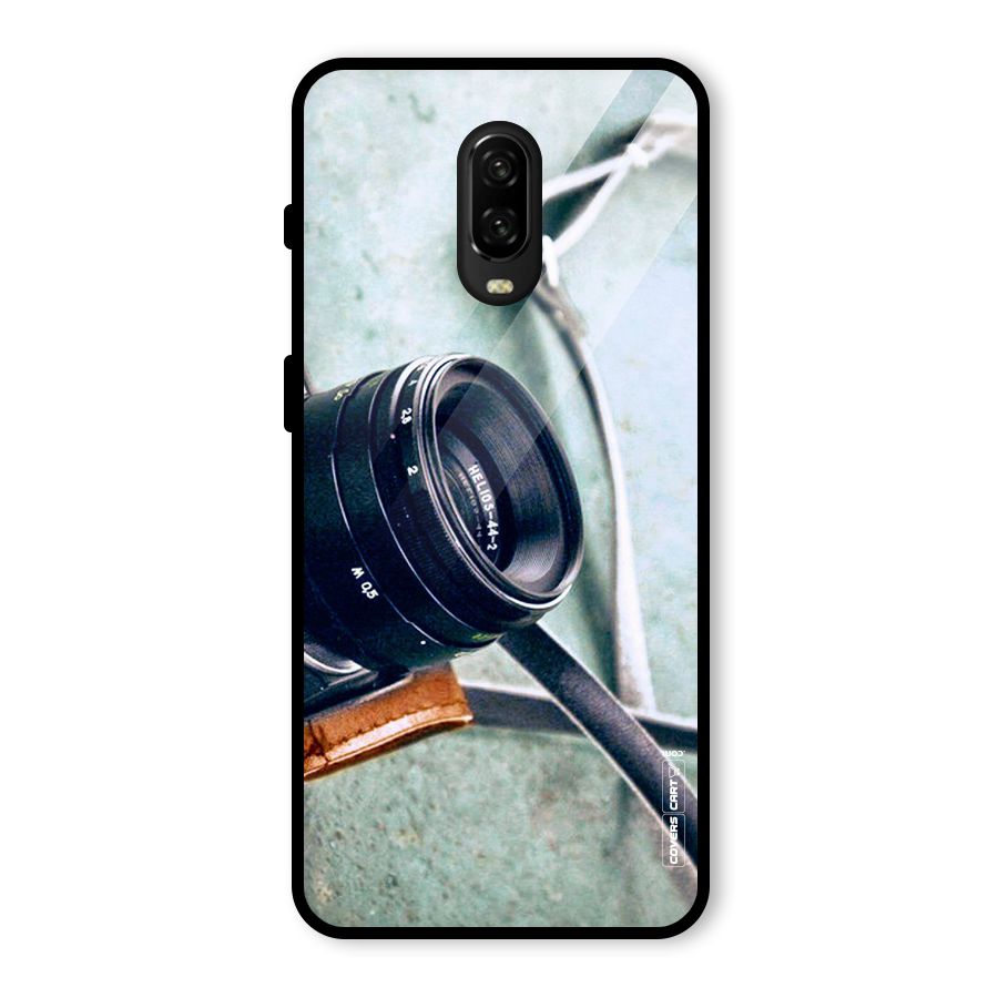 Leather Camera Lens Glass Back Case for OnePlus 6T