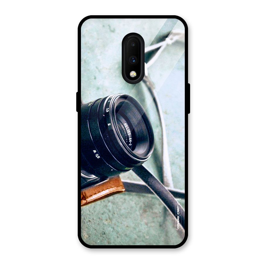 Leather Camera Lens Glass Back Case for OnePlus 7