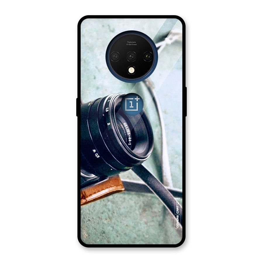 Leather Camera Lens Glass Back Case for OnePlus 7T