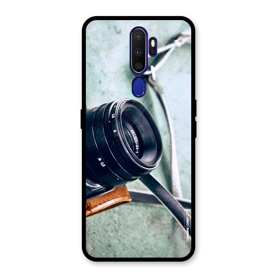Leather Camera Lens Glass Back Case for Oppo A9 (2020)