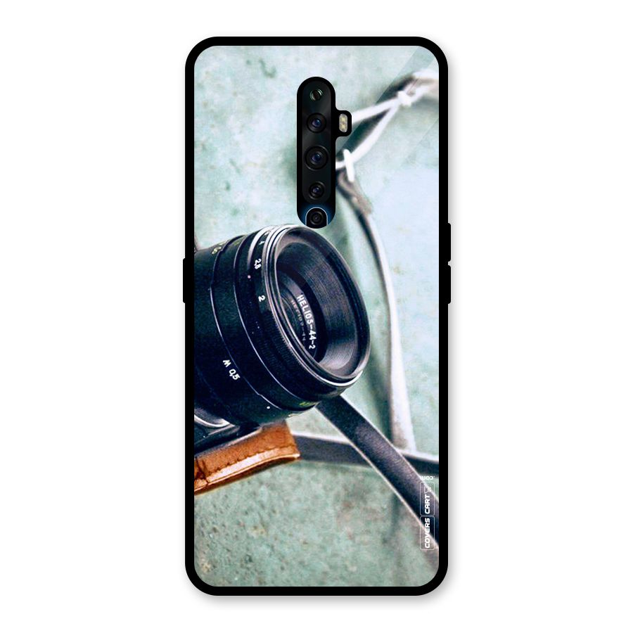 Leather Camera Lens Glass Back Case for Oppo Reno2 F