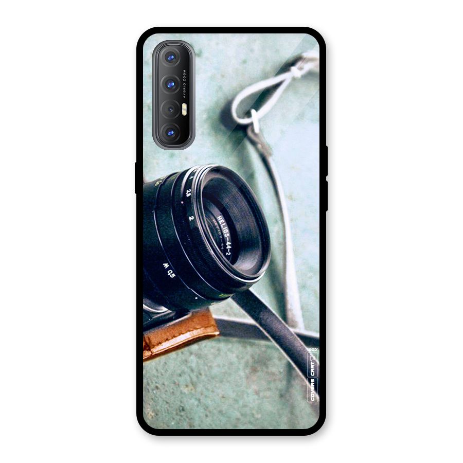 Leather Camera Lens Glass Back Case for Oppo Reno3 Pro