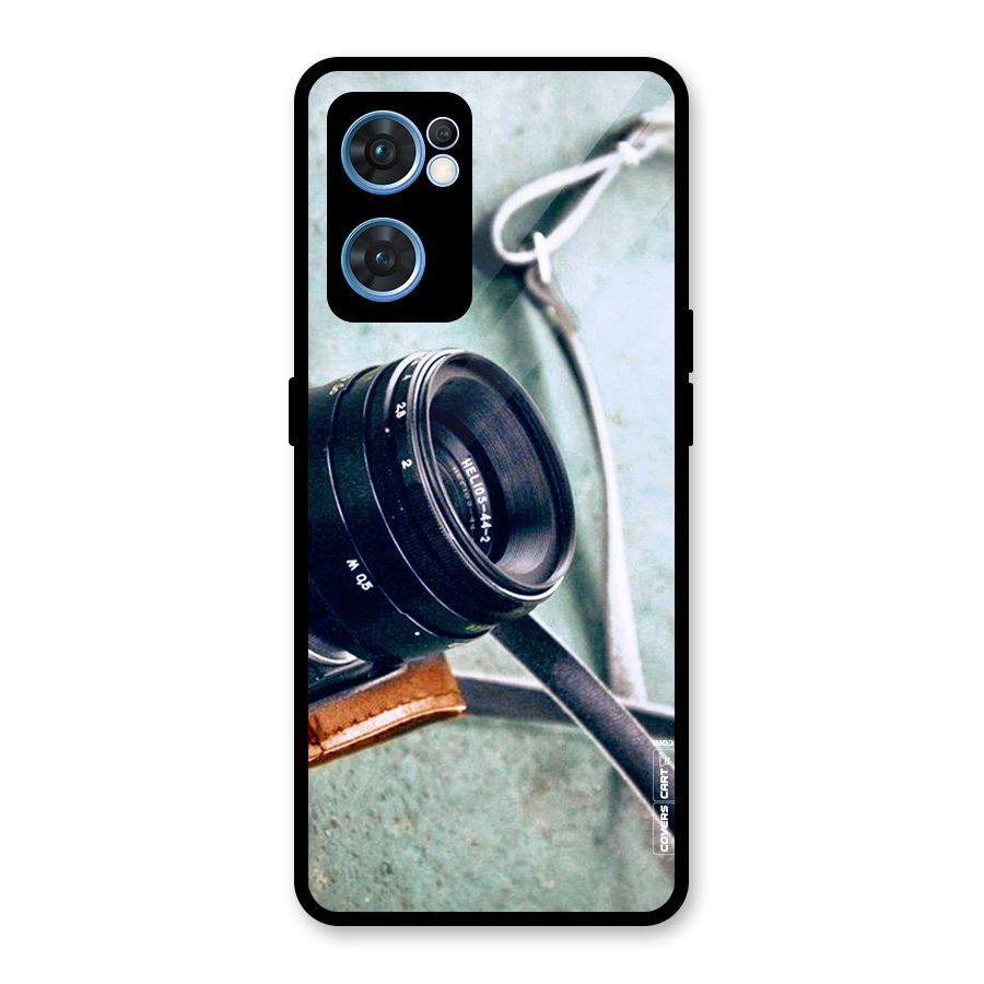 Leather Camera Lens Glass Back Case for Oppo Reno7 5G