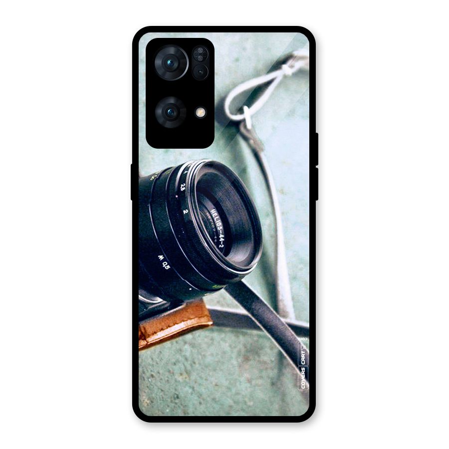 Leather Camera Lens Glass Back Case for Oppo Reno7 Pro 5G