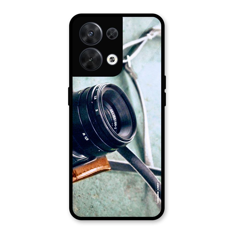 Leather Camera Lens Glass Back Case for Oppo Reno8 5G