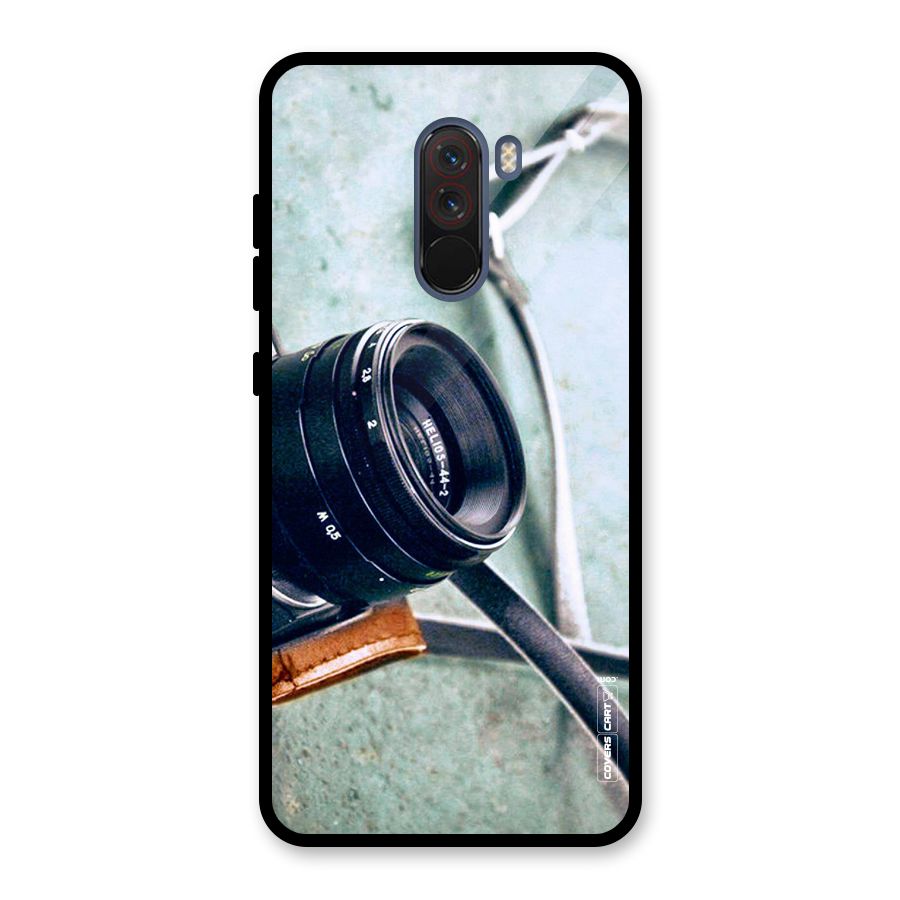 Leather Camera Lens Glass Back Case for Poco F1