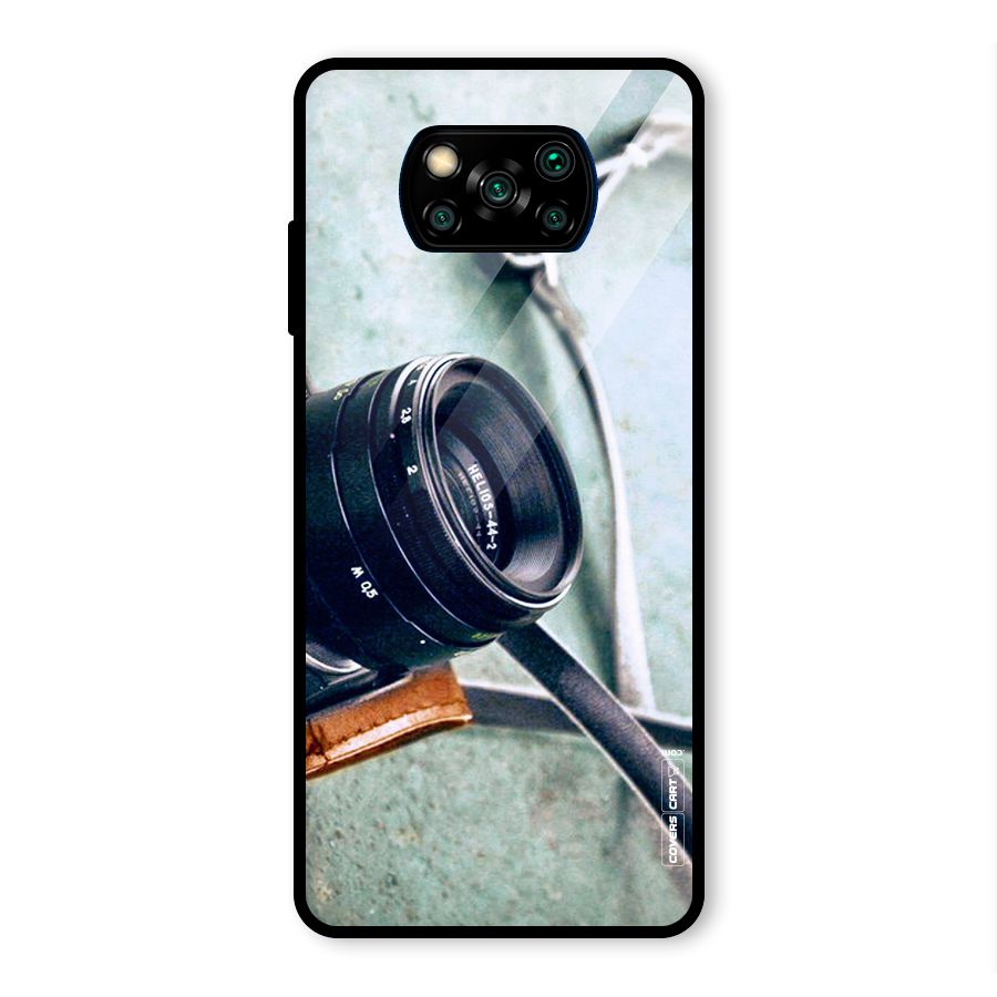 Leather Camera Lens Glass Back Case for Poco X3 Pro