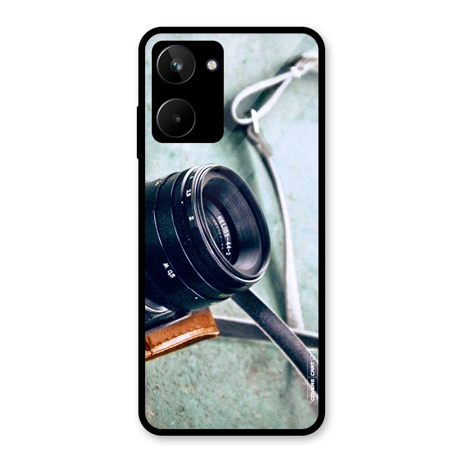Leather Camera Lens Glass Back Case for Realme 10