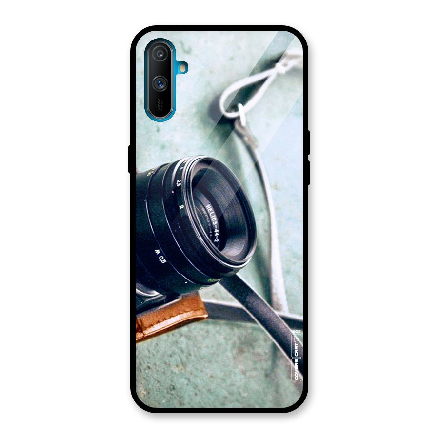 Leather Camera Lens Glass Back Case for Realme C3