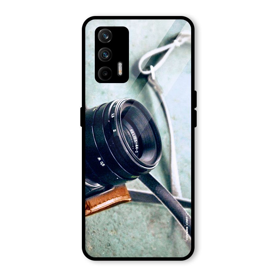 Leather Camera Lens Glass Back Case for Realme GT 5G