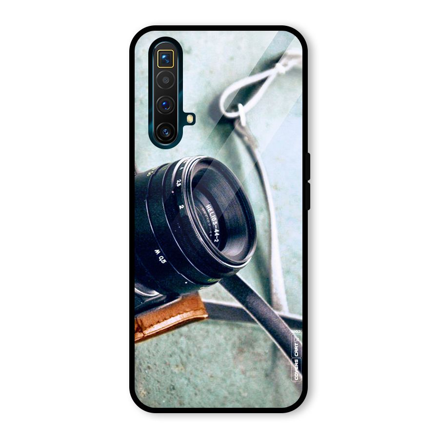 Leather Camera Lens Glass Back Case for Realme X3