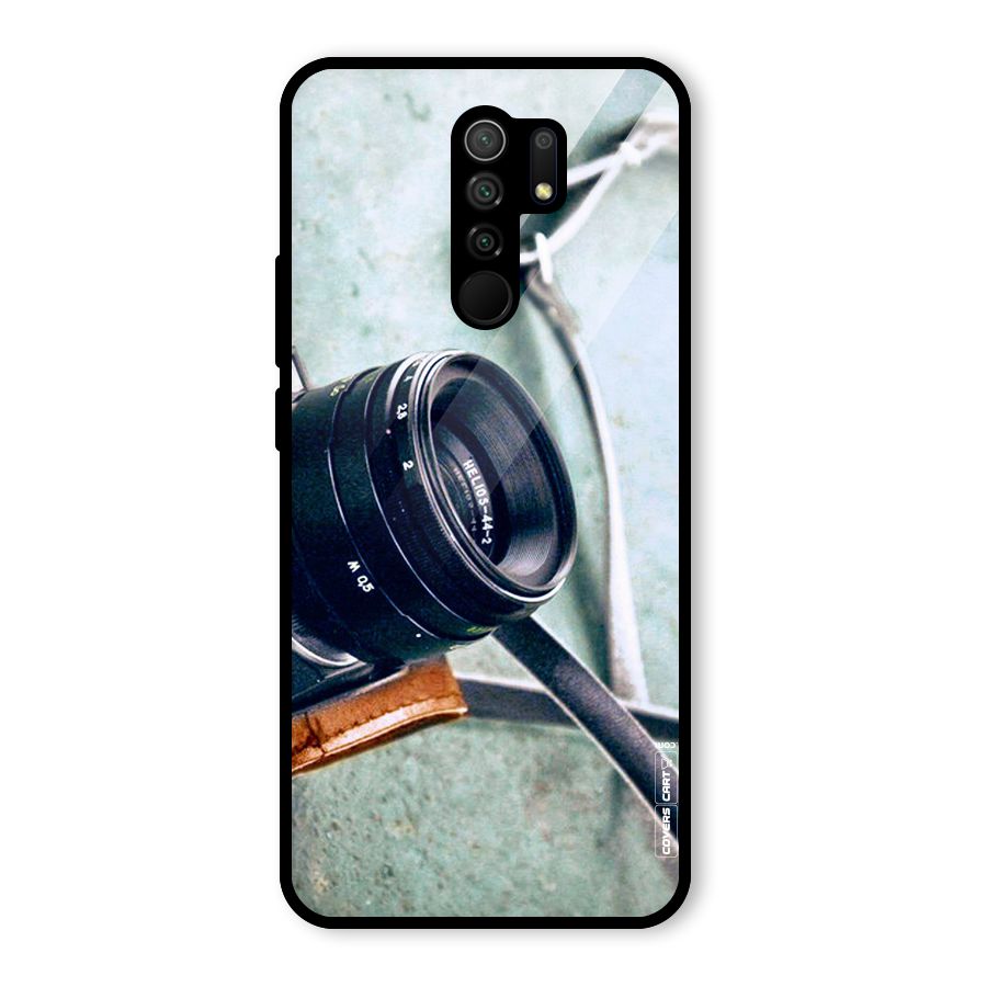 Leather Camera Lens Glass Back Case for Redmi 9 Prime