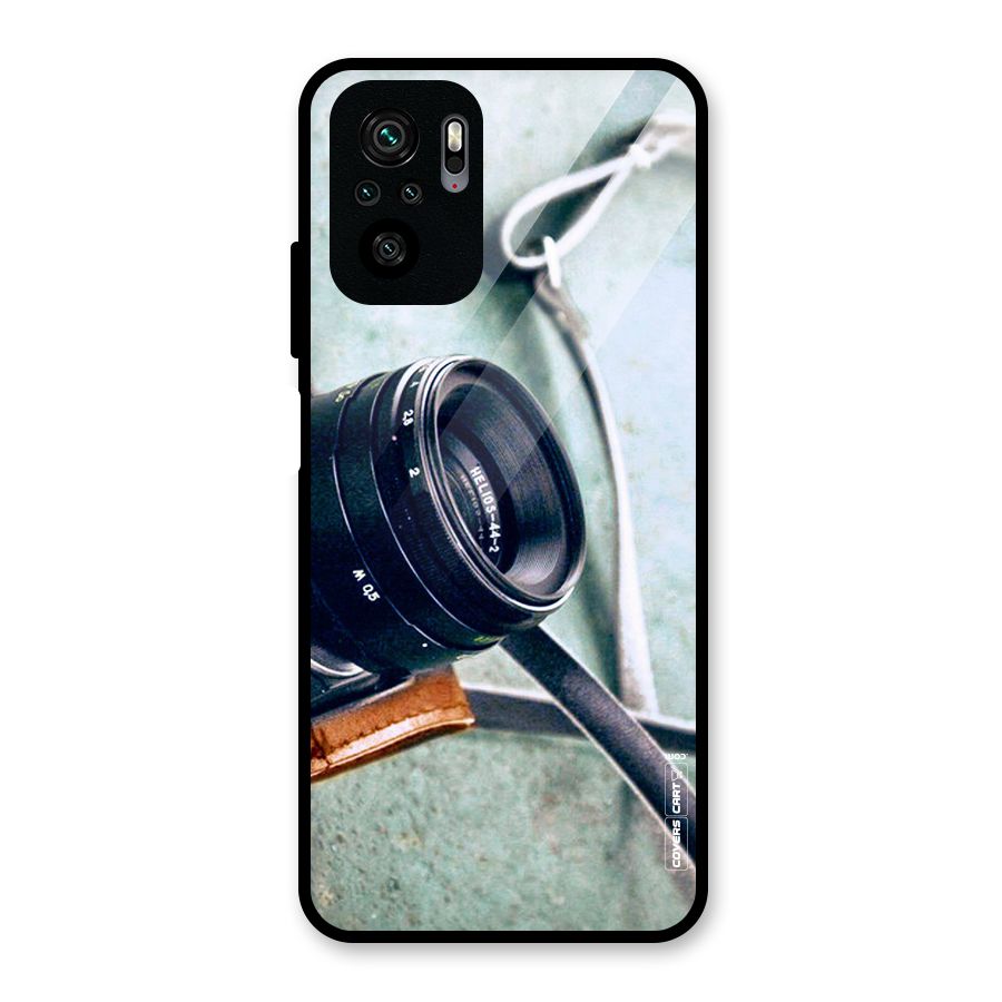Leather Camera Lens Glass Back Case for Redmi Note 10S
