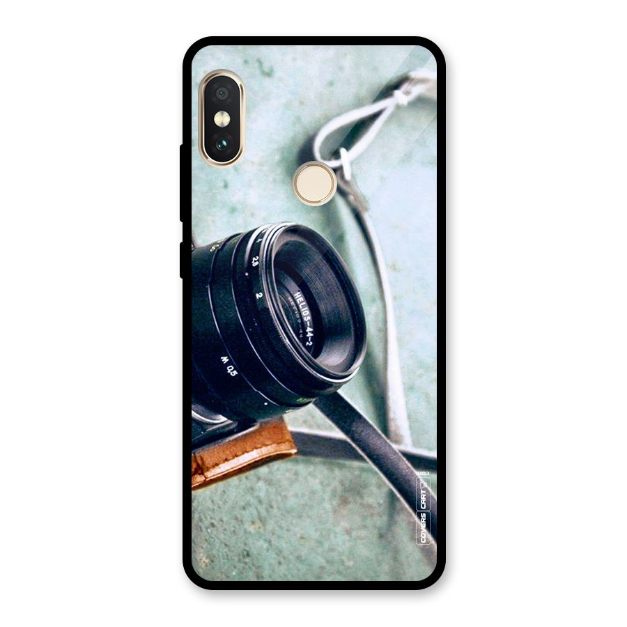 Leather Camera Lens Glass Back Case for Redmi Note 5 Pro