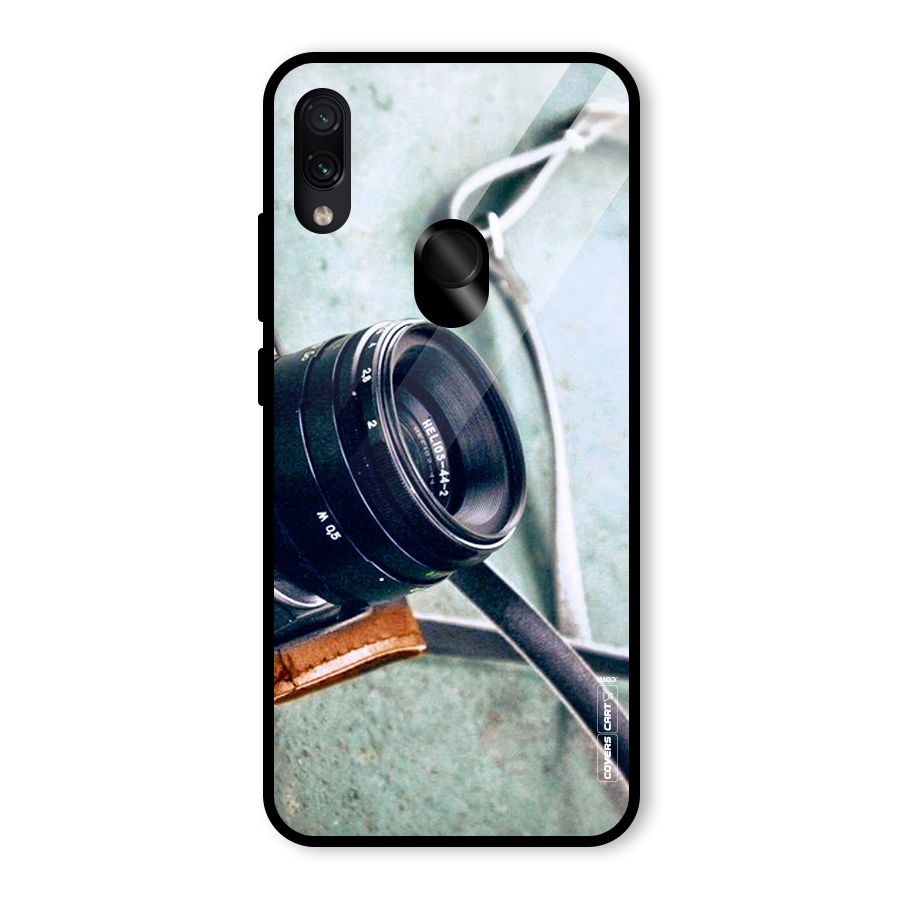 Leather Camera Lens Glass Back Case for Redmi Note 7S