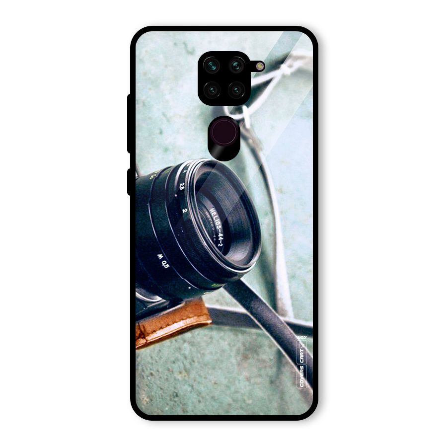 Leather Camera Lens Glass Back Case for Redmi Note 9