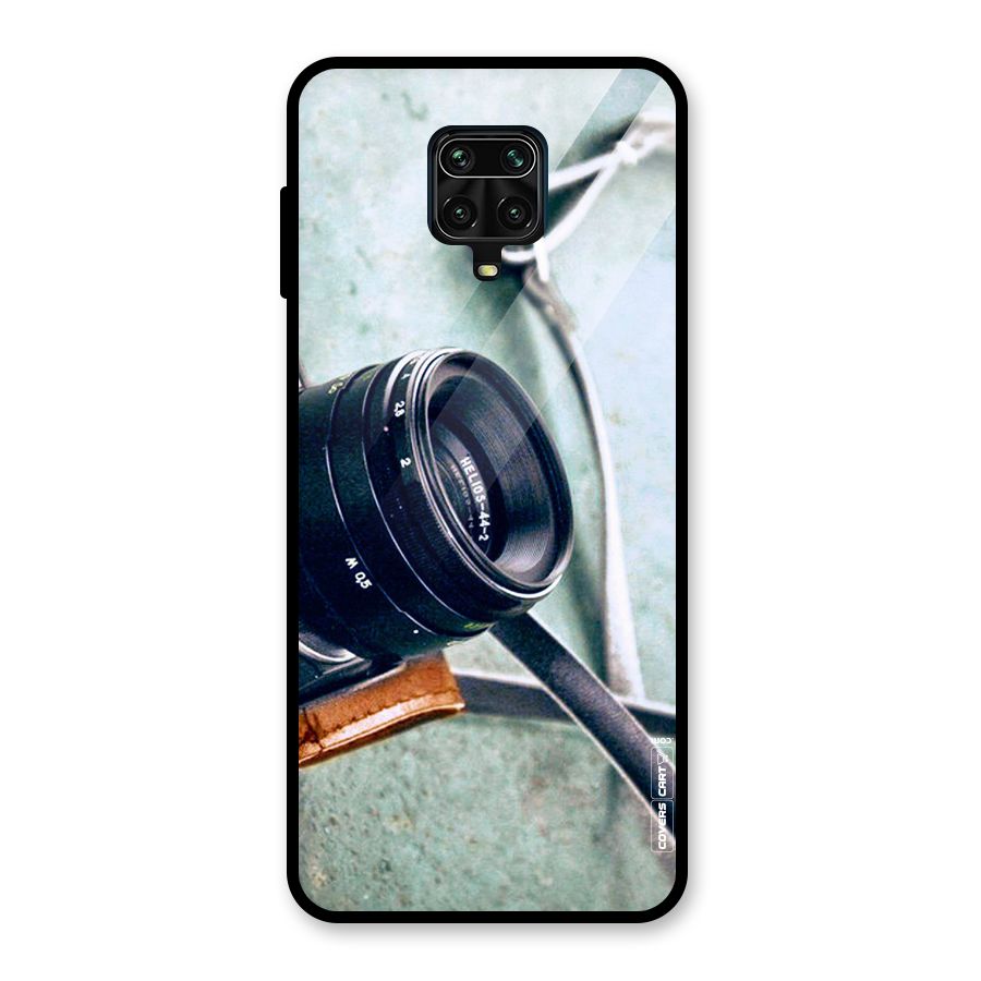 Leather Camera Lens Glass Back Case for Redmi Note 9 Pro