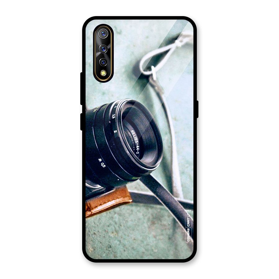 Leather Camera Lens Glass Back Case for Vivo S1