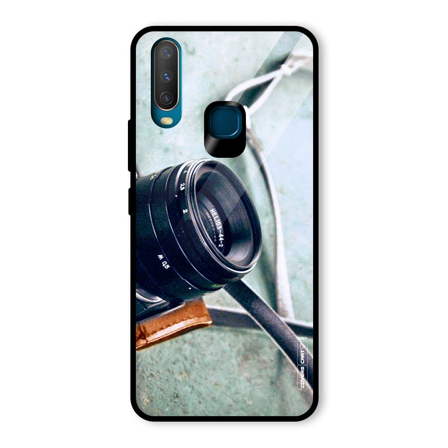 Leather Camera Lens Glass Back Case for Vivo U10