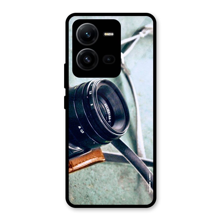 Leather Camera Lens Glass Back Case for Vivo V25