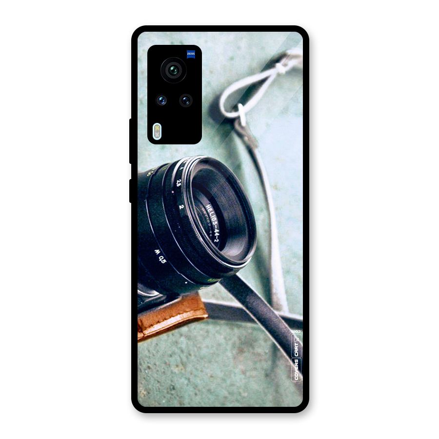 Leather Camera Lens Glass Back Case for Vivo X60 Pro